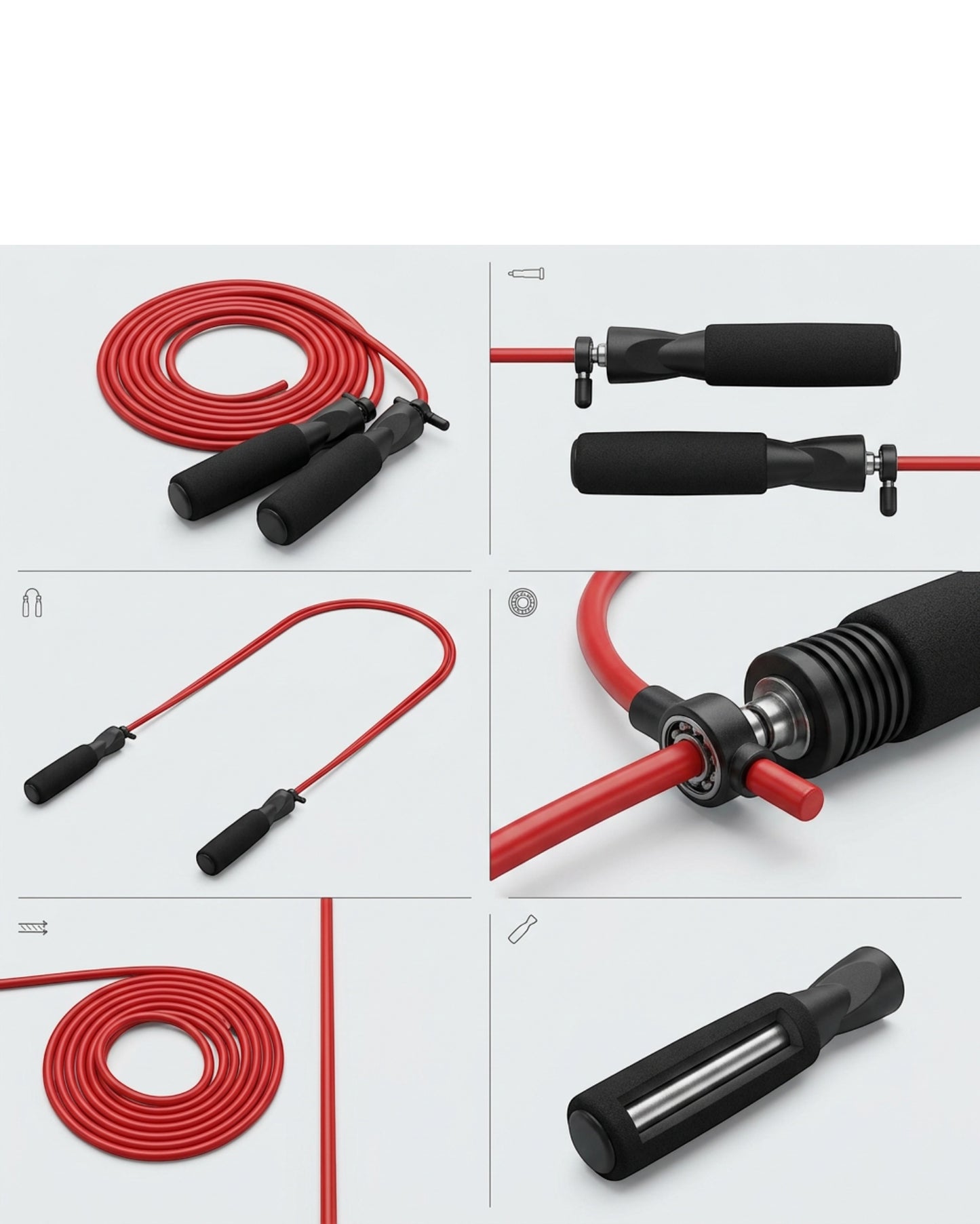 Zovae Weighted Training Jump Rope Red 10 ft