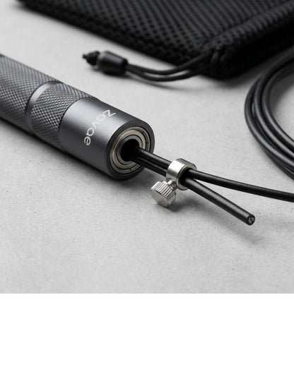 Zovae Adjustable Speed Jump Rope Black 9 ft
