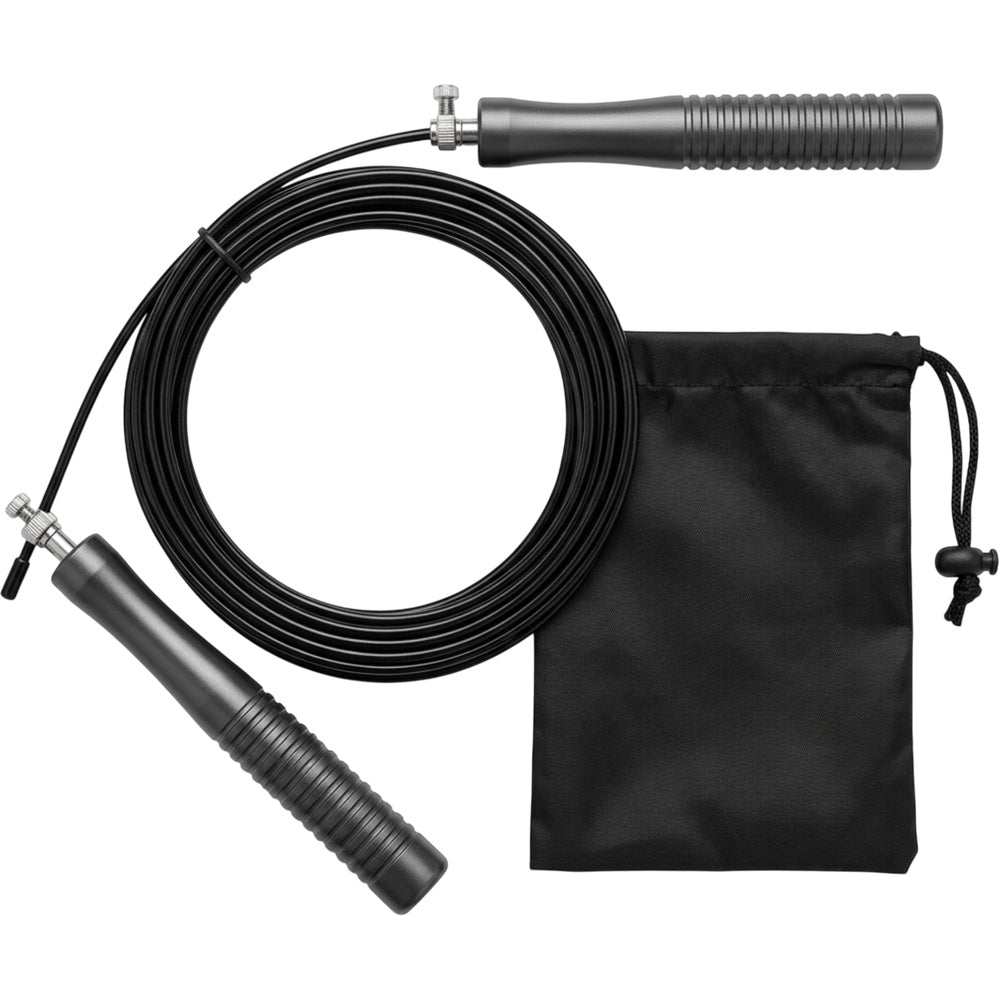 Zovae Adjustable Speed Jump Rope Black 9 ft