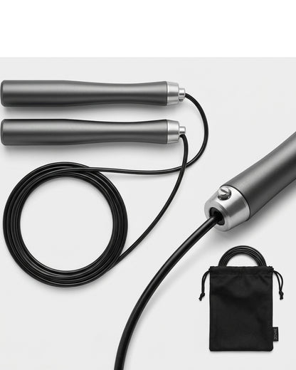 Zovae Adjustable Speed Jump Rope Black 9 ft
