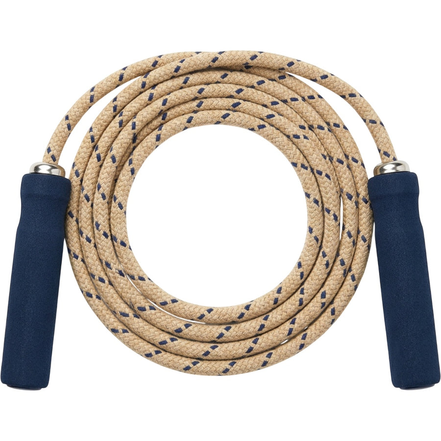 Zovae Loomstep Braided Cotton Blend Jump Rope 9 ft Sand Navy