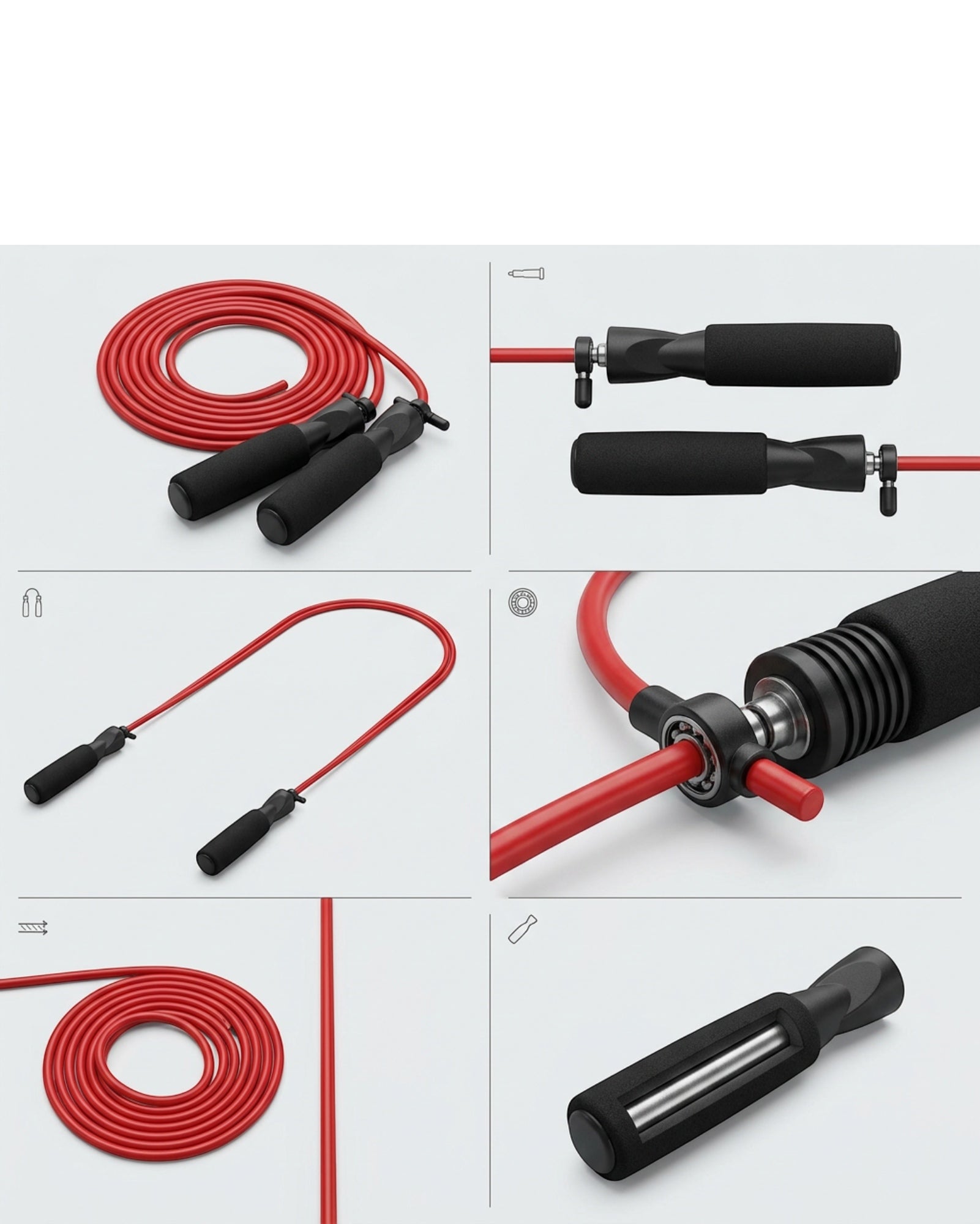 Zovae Weighted Training Jump Rope Red 10 ft